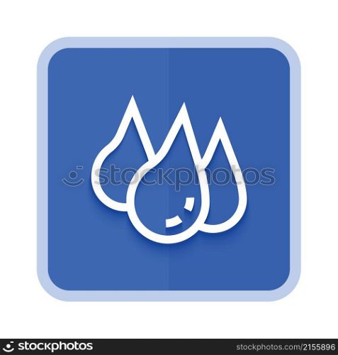 water drops line icon