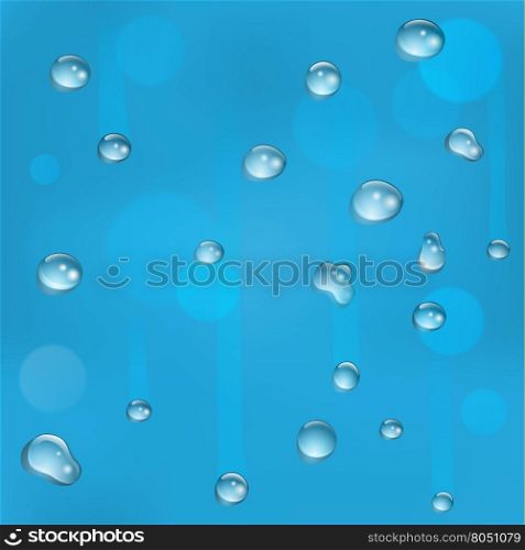 Water drops on glass illustration. Can be tiled seamlessly to form larger background.