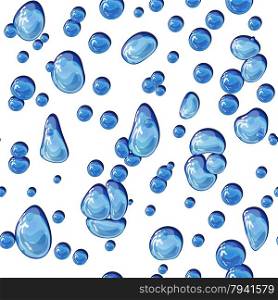 Water drops seamless pattern. EPS 10 vector illustration with transparency.