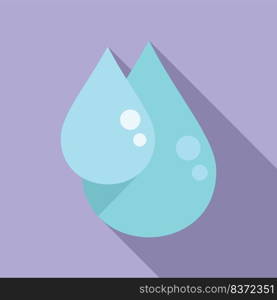 Water eco icon flat vector. Nature power. Electric safe. Water eco icon flat vector. Nature power