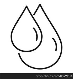 Water eco icon outline vector. Nature power. Electric safe. Water eco icon outline vector. Nature power