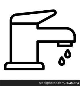 Water eco tap icon outline vector. Save clean drop. Care drink. Water eco tap icon outline vector. Save clean drop