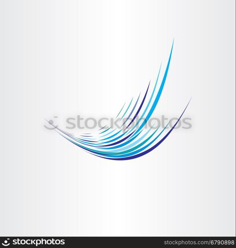 water element vector wave illustration design icon