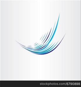 water element vector wave illustration design icon