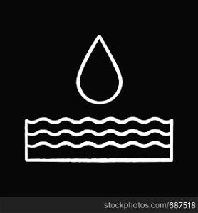 Water energy chalk icon. Hydropower. Hydroelectricity. Isolated vector chalkboard illustrations. Water energy chalk icon