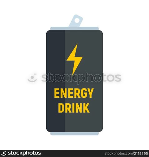 Water energy drink icon. Flat illustration of water energy drink vector icon isolated on white background. Water energy drink icon flat isolated vector