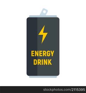 Water energy drink icon. Flat illustration of water energy drink vector icon isolated on white background. Water energy drink icon flat isolated vector