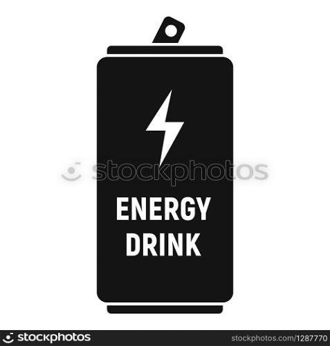 Water energy drink icon. Simple illustration of water energy drink vector icon for web design isolated on white background. Water energy drink icon, simple style