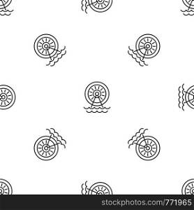 Water energy wheel pattern seamless vector repeat geometric for any web design. Water energy wheel pattern seamless vector