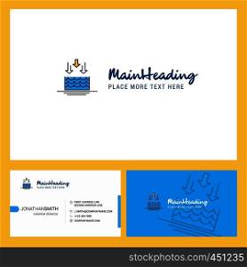 Water evaporation Logo design with Tagline & Front and Back Busienss Card Template. Vector Creative Design