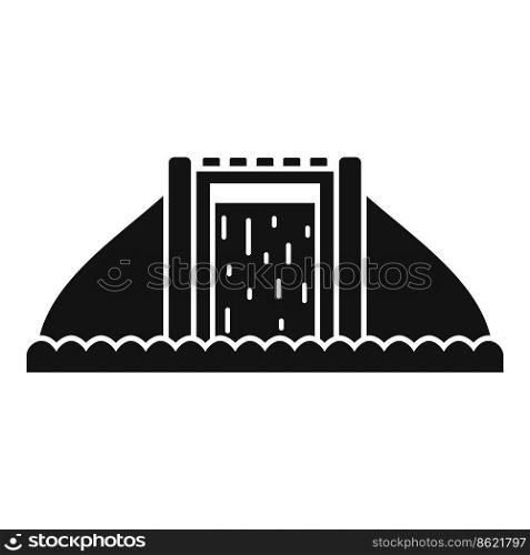 Water fall plant icon simple vector. Power energy. Electric turbine. Water fall plant icon simple vector. Power energy