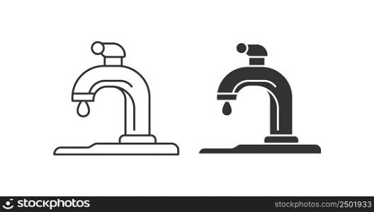 Water faucet icon. Vector illustration desing.