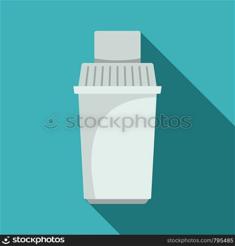 Water filter cartridge icon. Flat illustration of water filter cartridge vector icon for web design. Water filter cartridge icon, flat style