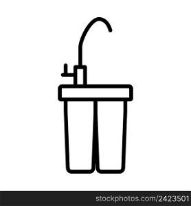 Water Filter Icon. Bold outline design with editable stroke width. Vector Illustration.