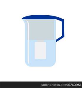 Water filter. Vector flat illustration isolated on a white background.. Water filter. Vector flat illustration
