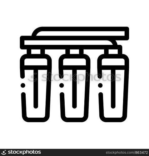 Water Final Microfilter Vector Sign Thin Line Icon. Water Microfilter, Filter Clearing Linear Pictogram. Recycling Environmental Ecosystem Plumbing Industry Monochrome Contour Illustration. Water Final Microfilter Vector Sign Thin Line Icon