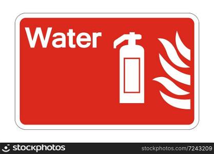 Water Fire Safety Symbol Sign on white background,Vector illustration