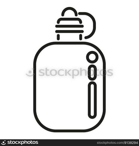 Water flask icon outline vector. Travel equipment. Vacation accessories. Water flask icon outline vector. Travel equipment