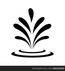 water fountain icon logo vector design template