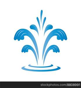 water fountain icon logo vector design template