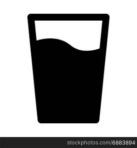 water glass, icon on isolated background,