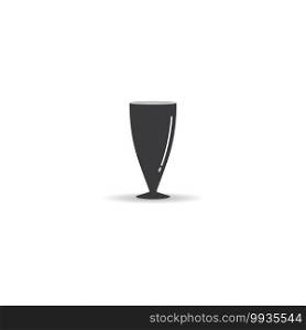 Water Glass Icon Vector Illustration Logo Template