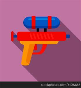 Water gun icon. Flat illustration of water gun vector icon for web design. Water gun icon, flat style