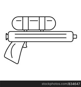 Water gun pistol icon. Outline water gun pistol vector icon for web design isolated on white background. Water gun pistol icon, outline style