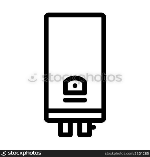 water heater line icon vector. water heater sign. isolated contour symbol black illustration. water heater line icon vector illustration