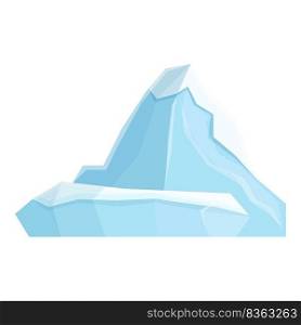 Water iceberg icon cartoon vector. Ice berg. North freeze. Water iceberg icon cartoon vector. Ice berg