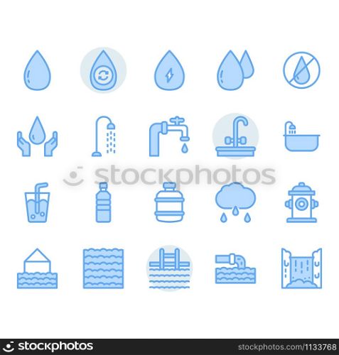 Water icon and symbol set