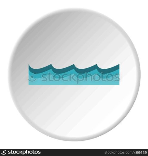 Water icon in flat circle isolated on white background vector illustration for web. Water icon circle