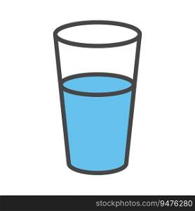 Water in glass icon vector on trendy style for design and print