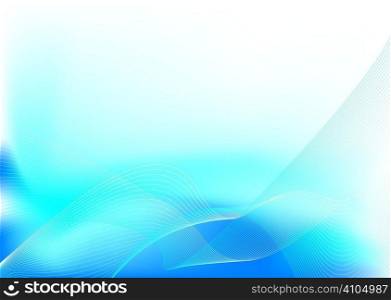 Water inspired flowing background in blue and white
