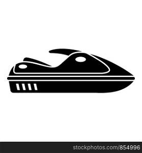 Water jet ski icon. Simple illustration of water jet ski vector icon for web design isolated on white background. Water jet ski icon, simple style