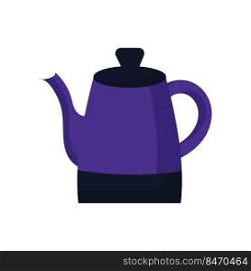 Water kettle cartoon electric and retro teapot. Hot galss or metal pot kitchenware vector illustration set. Coffie teakettle equipment and drawing house appliance. Tea kitchen boiler device drink