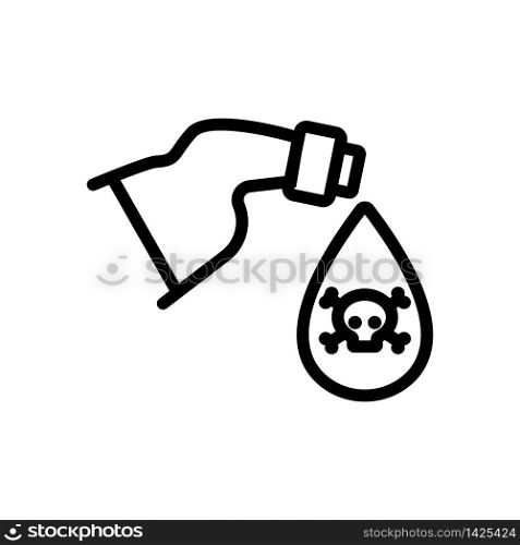 water leak with thought of death icon vector. water leak with thought of death sign. isolated contour symbol illustration. water leak with thought of death icon vector outline illustration