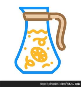 water lemon drink color icon vector. water lemon drink sign. isolated symbol illustration. water lemon drink color icon vector illustration