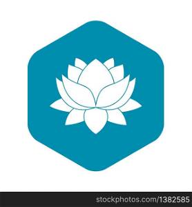 Water lily flower icon. Simple illustration of water lily flower vector icon for web. Water lily flower icon, simple style