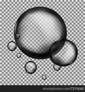 Water liquid sphere. Round crystal 3d macro raindrop or clean flowing ball with lights liquid vector realistic bubbles aqua refraction illustration. Water liquid sphere. Round crystal 3d macro raindrop or clean flowing ball with lights liquid vector realistic illustration