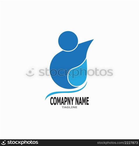Water logo design vector template illustration