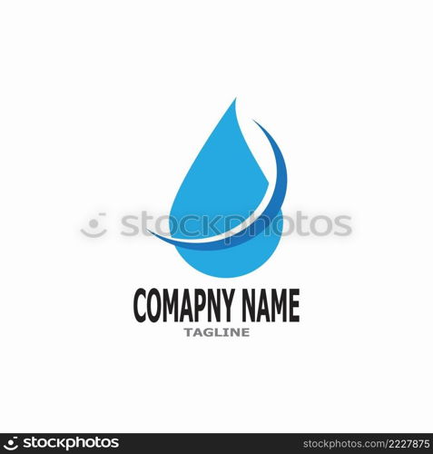 Water logo design vector template illustration