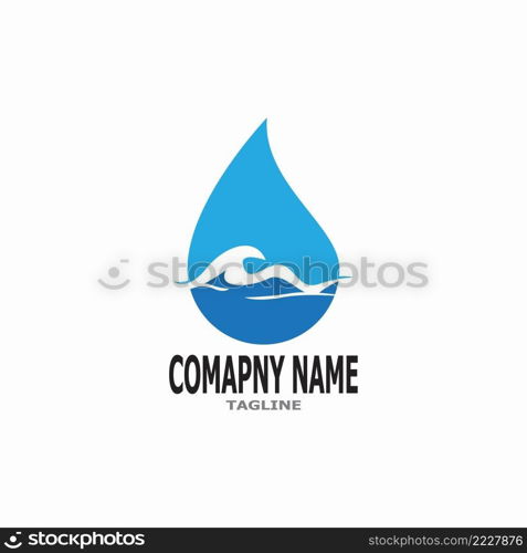 Water logo design vector template illustration