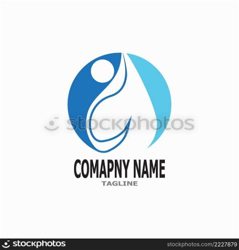 Water logo design vector template illustration
