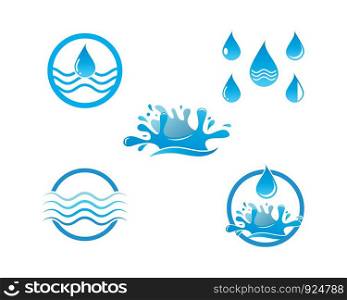 water Logo Template vector illustration design