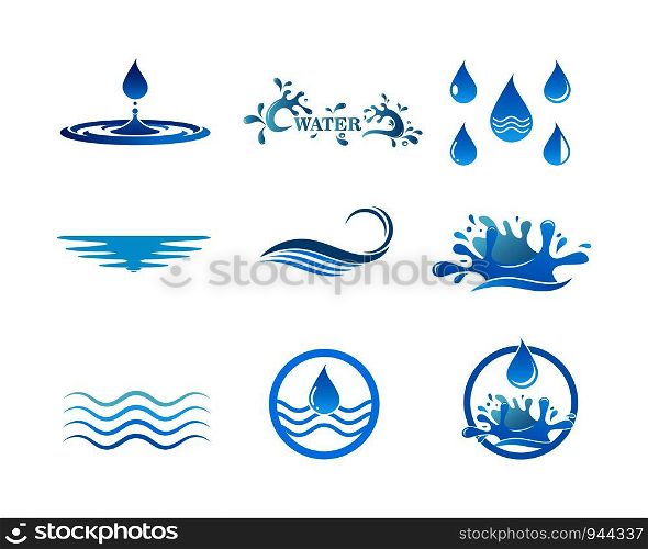 water Logo Template vector illustration design