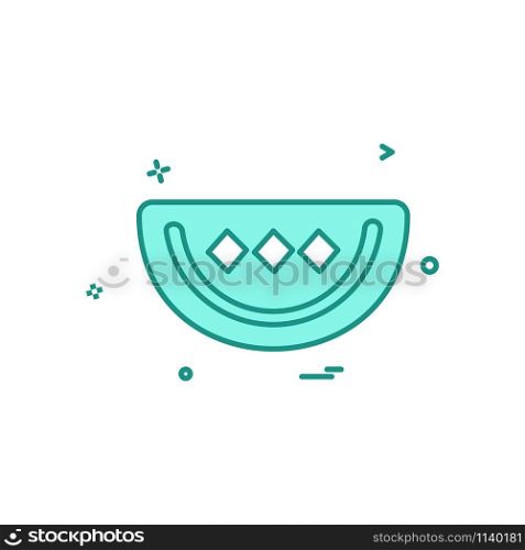 Water melon icon design vector