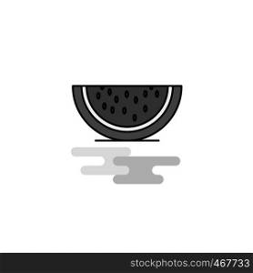 Water melon Web Icon. Flat Line Filled Gray Icon Vector