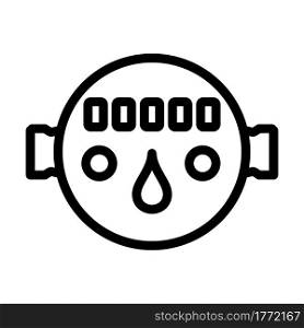 Water Meter Icon. Bold outline design with editable stroke width. Vector Illustration.