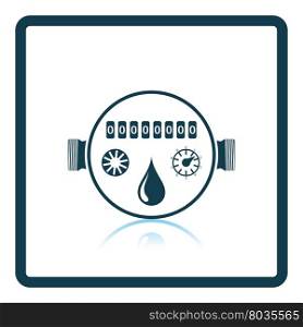 Water meter icon. Shadow reflection design. Vector illustration.